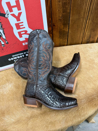 Women's Hyer Colby Matte Coffee Brown Caiman Boot