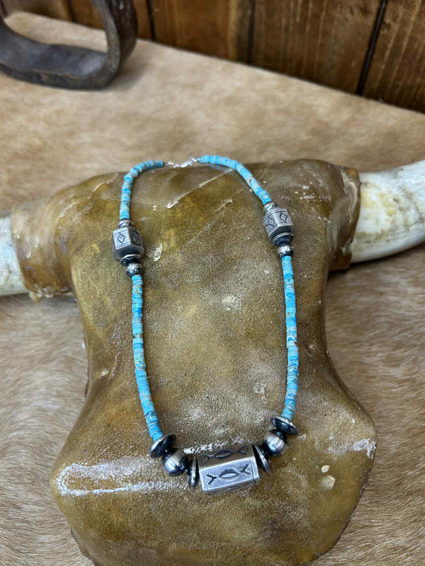 Anika Necklace-Necklaces-LJ Turquoise-Lucky J Boots & More, Women's, Men's, & Kids Western Store Located in Carthage, MO