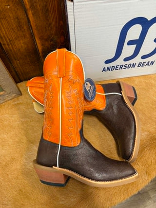 Men's Anderson Bean Nicotine Smooth Quill Ostrich Boot