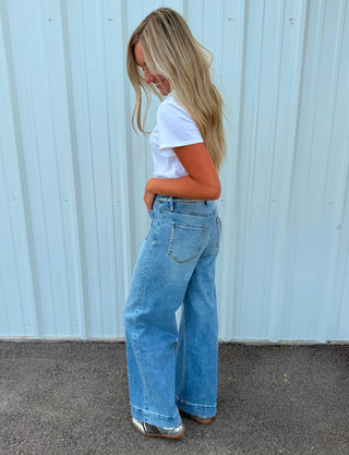 Women's Hidden Nori High Rise Wide Leg Jean