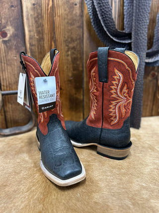 Men's Ariat Preston Black Elephant Boot-Men's Boots-Ariat-Lucky J Boots & More, Women's, Men's, & Kids Western Store Located in Carthage, MO