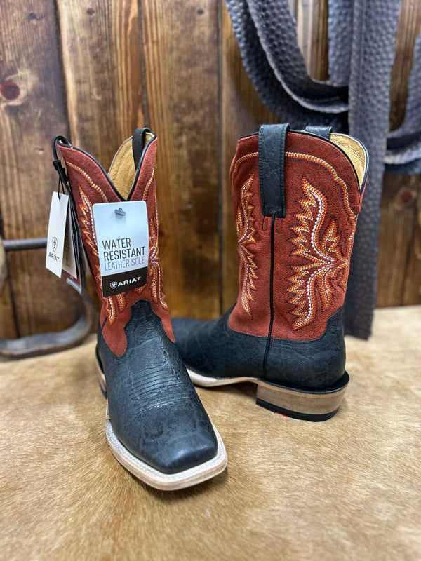 Men's Ariat Preston Black Elephant Boot-Men's Boots-Ariat-Lucky J Boots & More, Women's, Men's, & Kids Western Store Located in Carthage, MO