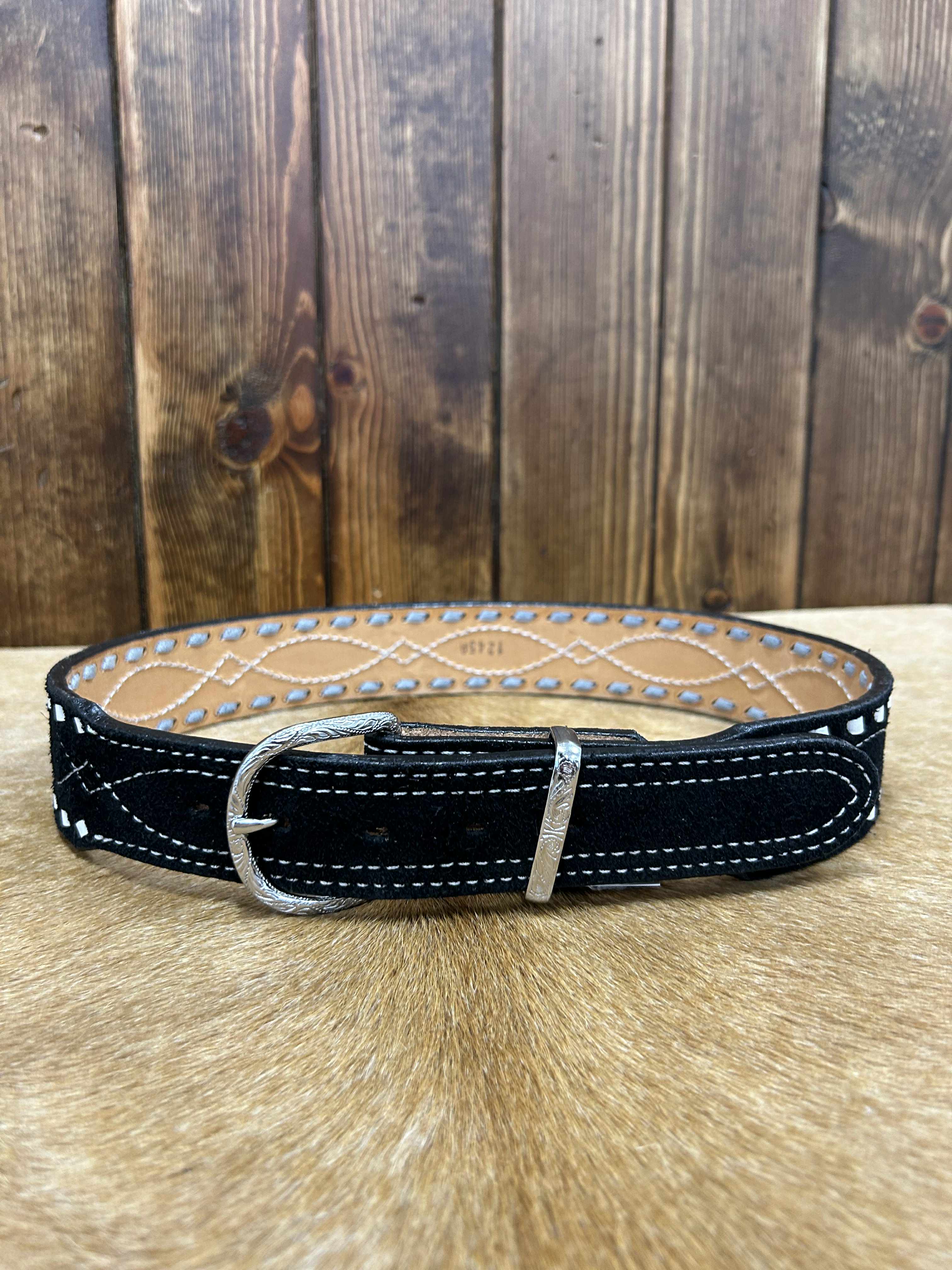 Double J Suede Tapered Belts-Belts-DOUBLE J SADDLERY-Lucky J Boots & More, Women's, Men's, & Kids Western Store Located in Carthage, MO