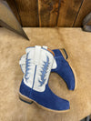 Kid's Macie Bean Blue Suede Boot-Kids Boots-Macie Bean-Lucky J Boots & More, Women's, Men's, & Kids Western Store Located in Carthage, MO