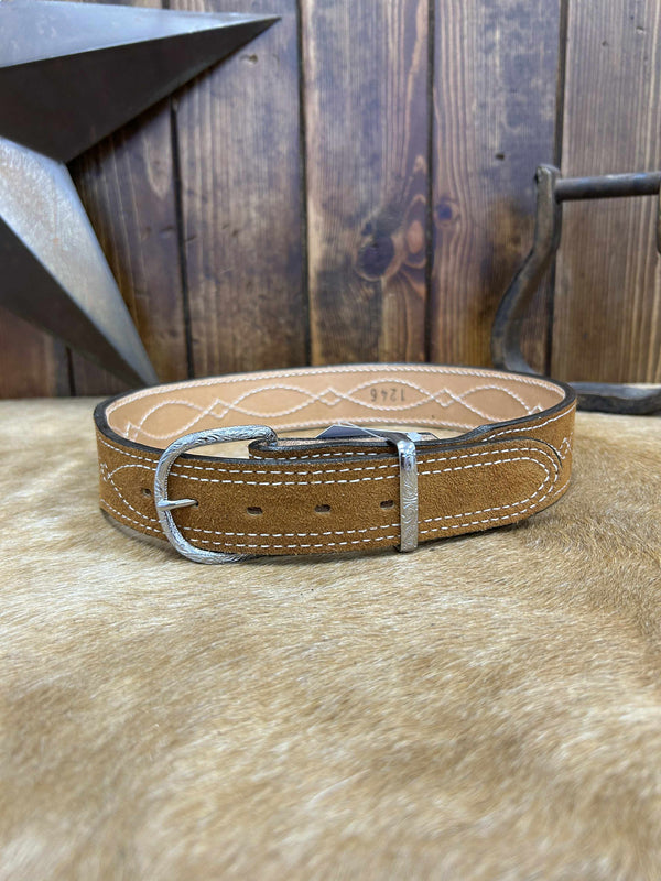 Double J Suede Tapered Belts-Belts-DOUBLE J SADDLERY-Lucky J Boots & More, Women's, Men's, & Kids Western Store Located in Carthage, MO