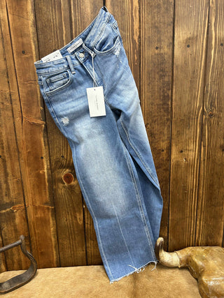 Flying Monkey Andrea High Rise Slim Wide Jean-Women's Denim-Flying Monkey-Lucky J Boots & More, Women's, Men's, & Kids Western Store Located in Carthage, MO