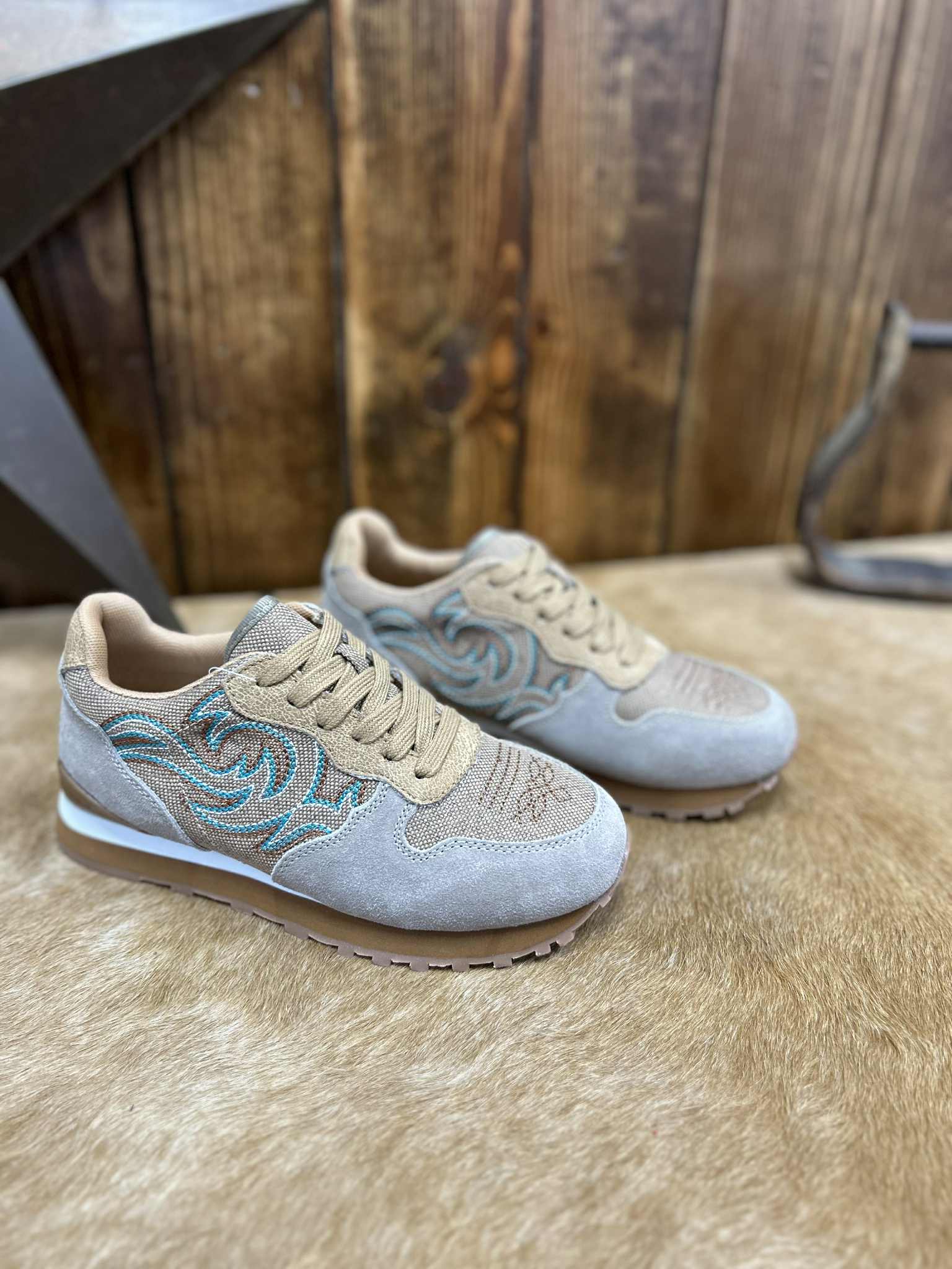 Women's Roper Tan Giddy Up Shoes-Women's Casual Shoes-Karman-Lucky J Boots & More, Women's, Men's, & Kids Western Store Located in Carthage, MO