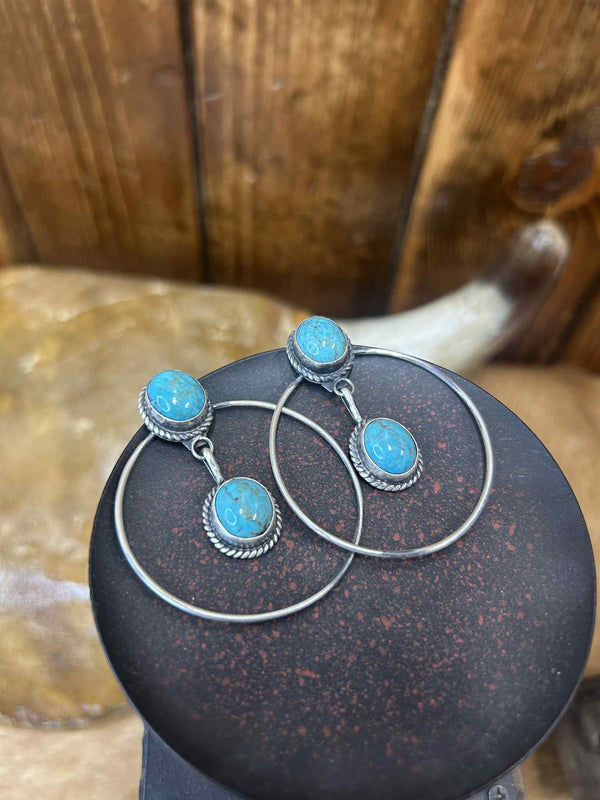 Kory Earrings-Earrings-LJ Turquoise-Lucky J Boots & More, Women's, Men's, & Kids Western Store Located in Carthage, MO