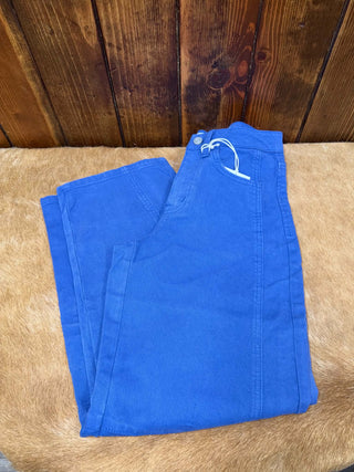 Women's Vervet Ellie High Rise Blue Barrel Jean