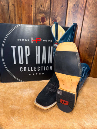 Men's Horse Power Black Suede Square Toe Boots