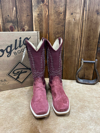 Men's Fenoglio Burgundy Roughout Boot-Men's Boots-Fenoglio Boots-Lucky J Boots & More, Women's, Men's, & Kids Western Store Located in Carthage, MO