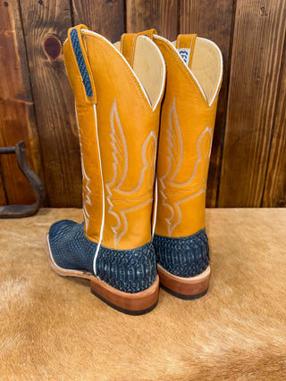 Men's Anderson Bean Navy Vintage Python Boot