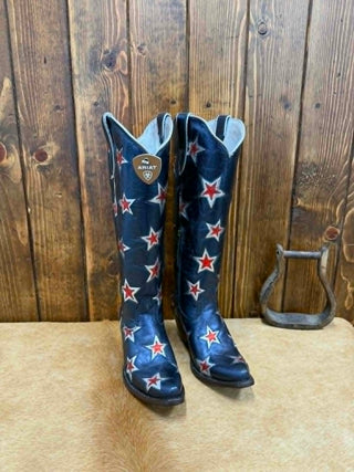 Women's Ariat Casanova Starlight Blue Star Boot-Women's Boots-Ariat-Lucky J Boots & More, Women's, Men's, & Kids Western Store Located in Carthage, MO
