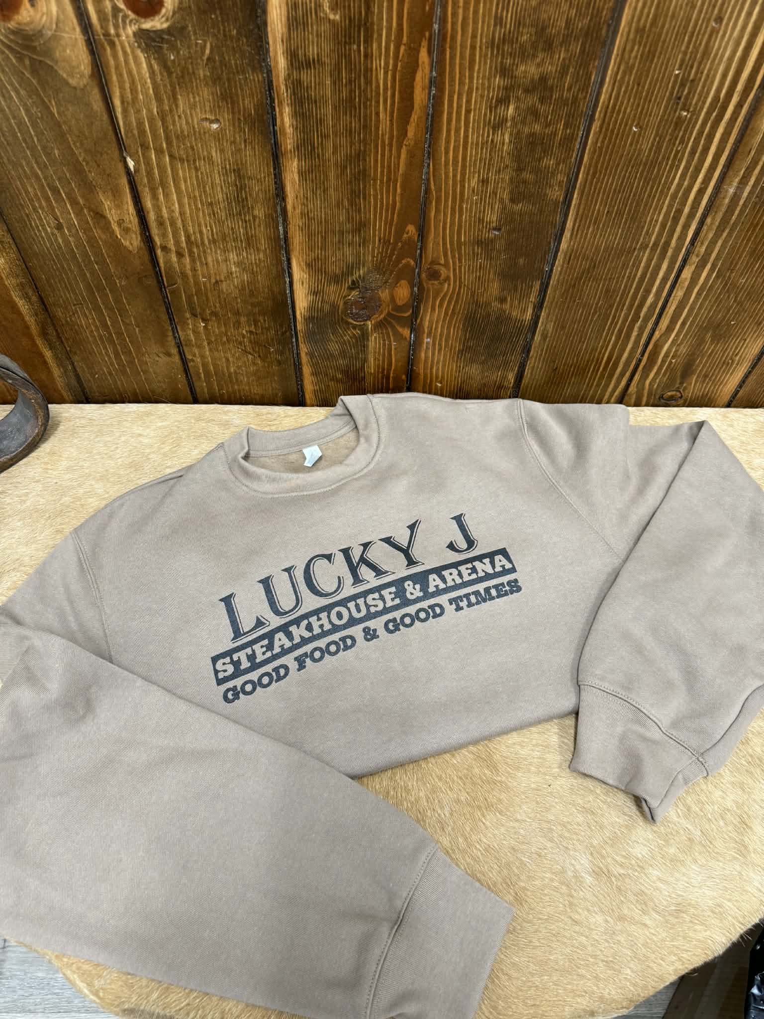 LJ Bella Heavyweight Crew Neck-Sweatshirts-The Dugout-Lucky J Boots & More, Women's, Men's, & Kids Western Store Located in Carthage, MO