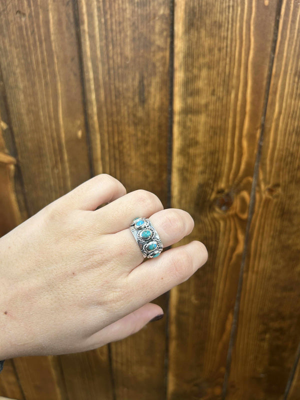Jade Ring-Rings-LJ Turquoise-Lucky J Boots & More, Women's, Men's, & Kids Western Store Located in Carthage, MO