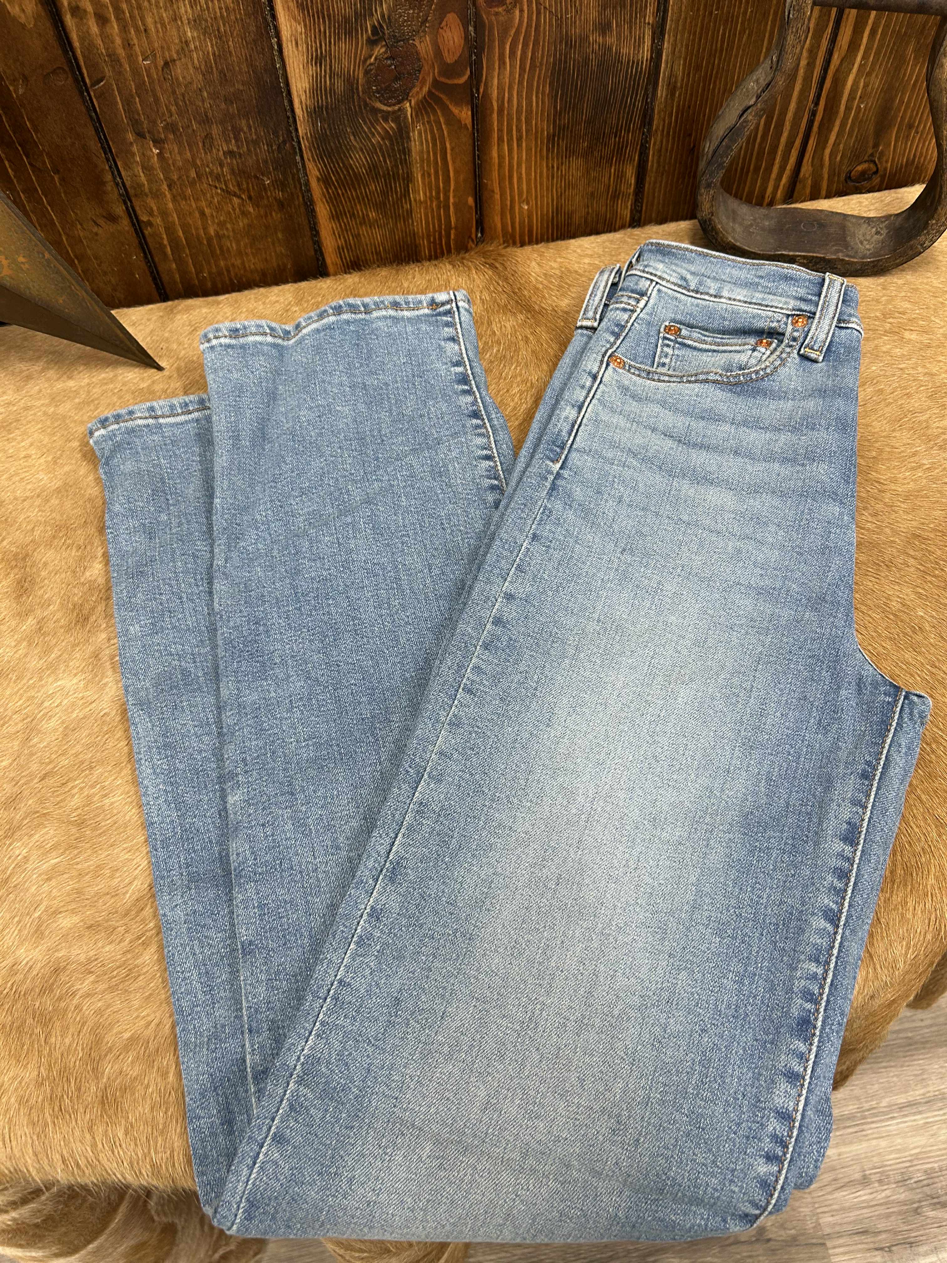 Women's Levi's Ribcage Full Length in Medium Wash Jean-Women's Denim-Levi's-Lucky J Boots & More, Women's, Men's, & Kids Western Store Located in Carthage, MO