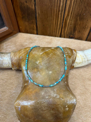 Navajo pearls, turquoise necklace, Southwestern jewelry, boho beaded necklace, western accessories, turquoise jewelry for women, handcrafted style necklace.