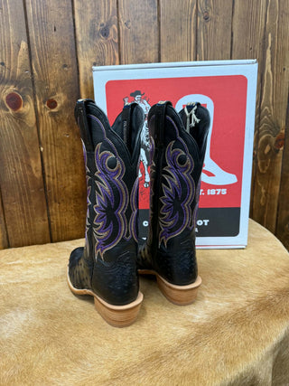 Women's Hyer Colby Black Classic Full Quill Ostrich Boot
