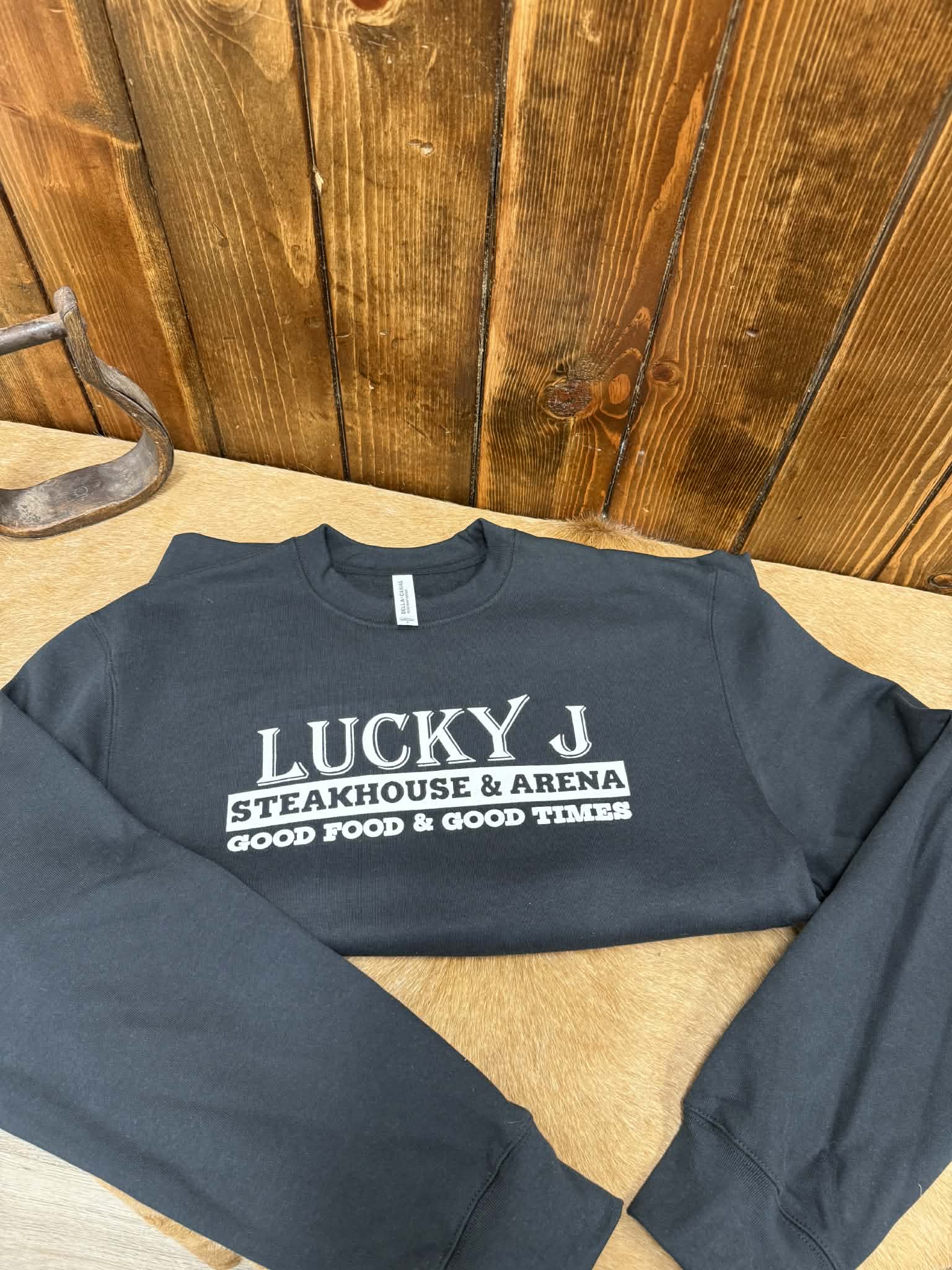 LJ Bella Heavyweight Crew Neck-Sweatshirts-The Dugout-Lucky J Boots & More, Women's, Men's, & Kids Western Store Located in Carthage, MO