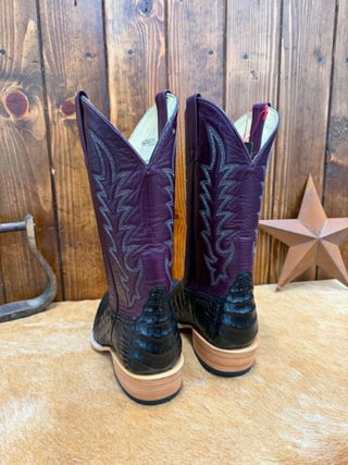 Men's Horse Power Black Caiman Belly Boot