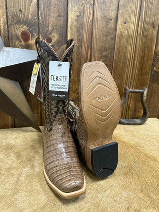 Men's Ariat Futurity Finalist Natual Caiman Boot-Men's Boots-Ariat-Lucky J Boots & More, Women's, Men's, & Kids Western Store Located in Carthage, MO
