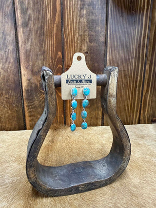 Collins Earrings-Earrings-LJ Turquoise-Lucky J Boots & More, Women's, Men's, & Kids Western Store Located in Carthage, MO