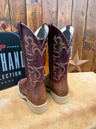 Men's Horse Power Kango Tobacco Smooth Quill Ostrich Boot