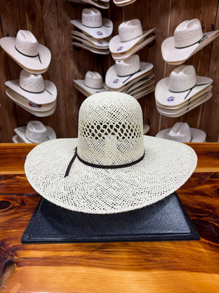 Twister Open Crown Flat 5" Brim Straw Hat