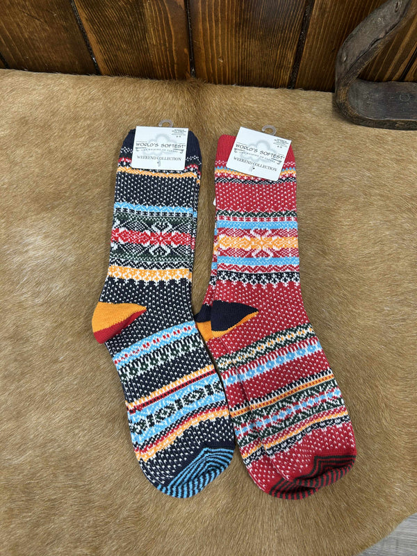 Seasonal Crew Socks-Socks-World's Softest Socks-Lucky J Boots & More, Women's, Men's, & Kids Western Store Located in Carthage, MO