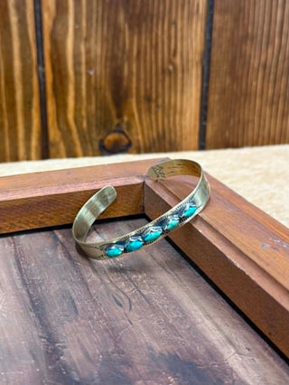 Brass cuff, turquoise bracelet, hand-tooled jewelry, bohemian accessories, southwestern style, artisan jewelry, Scarlett turquoise cuff, stacking bracelets.