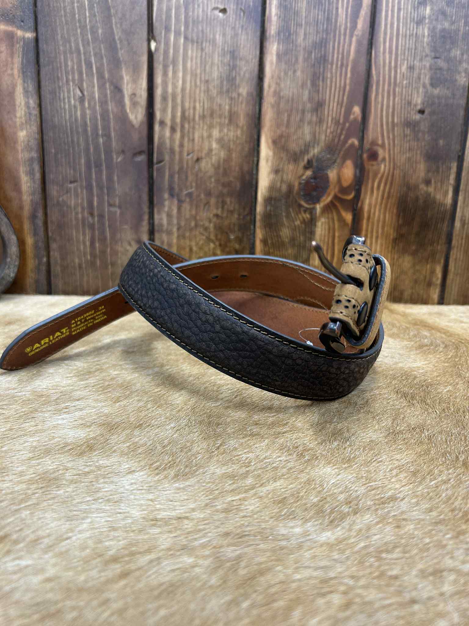 Ariat Brown Billet Belt-Belts-M & F Western Products-Lucky J Boots & More, Women's, Men's, & Kids Western Store Located in Carthage, MO