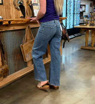 Women's Flying Monkey Isabel Mid Rise Wide Leg Jean-Women's Denim-Flying Monkey-Lucky J Boots & More, Women's, Men's, & Kids Western Store Located in Carthage, MO
