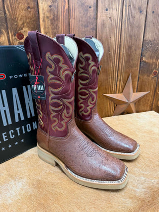 Men's Horse Power Kango Tobacco Smooth Quill Ostrich Boot
