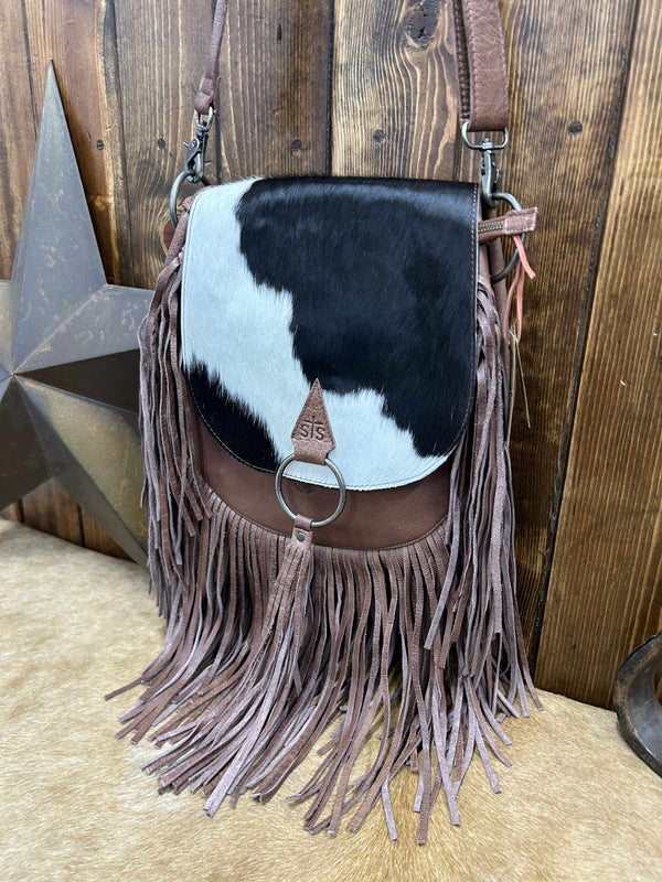 STS Indie Cowhide Brown Saddle Bag-Crossbody bag-Carrol STS Ranchwear-Lucky J Boots & More, Women's, Men's, & Kids Western Store Located in Carthage, MO
