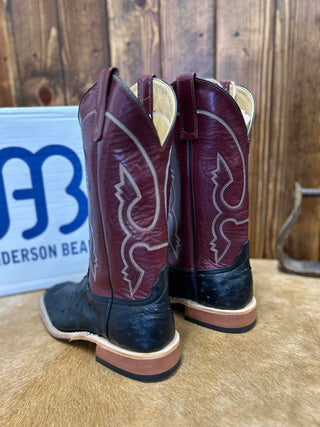 Men's Anderson Bean Black Full Quill Ostrich Boot-Men's Boots-Anderson Bean-Lucky J Boots & More, Women's, Men's, & Kids Western Store Located in Carthage, MO