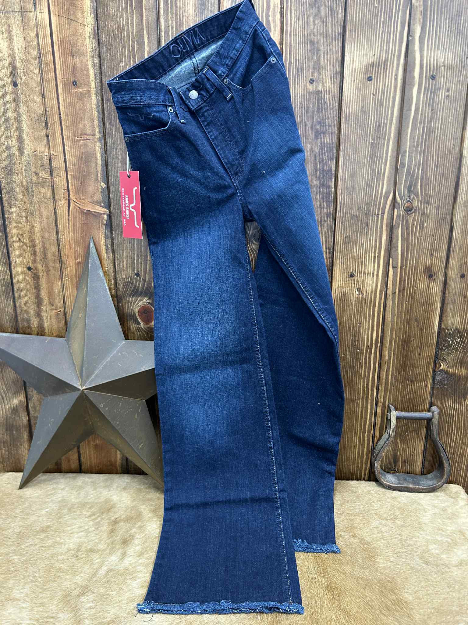 Kimes Ranch Olivia Dark Wash High Rise Wide Leg Jean-Women's Denim-Kimes Ranch-Lucky J Boots & More, Women's, Men's, & Kids Western Store Located in Carthage, MO