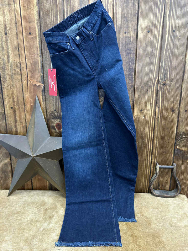 Kimes Ranch Olivia Dark Wash High Rise Wide Leg Jean