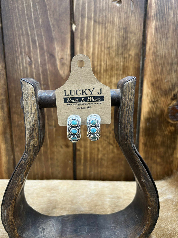 Luna Earrings-Earrings-LJ Turquoise-Lucky J Boots & More, Women's, Men's, & Kids Western Store Located in Carthage, MO