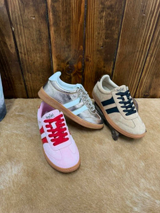 Corkys sneakers, Hey Girl shoes, Heads Up lace-up, women’s retro sneakers, comfortable fashion sneakers, gum sole shoes, trendy women's footwear, pink sneakers