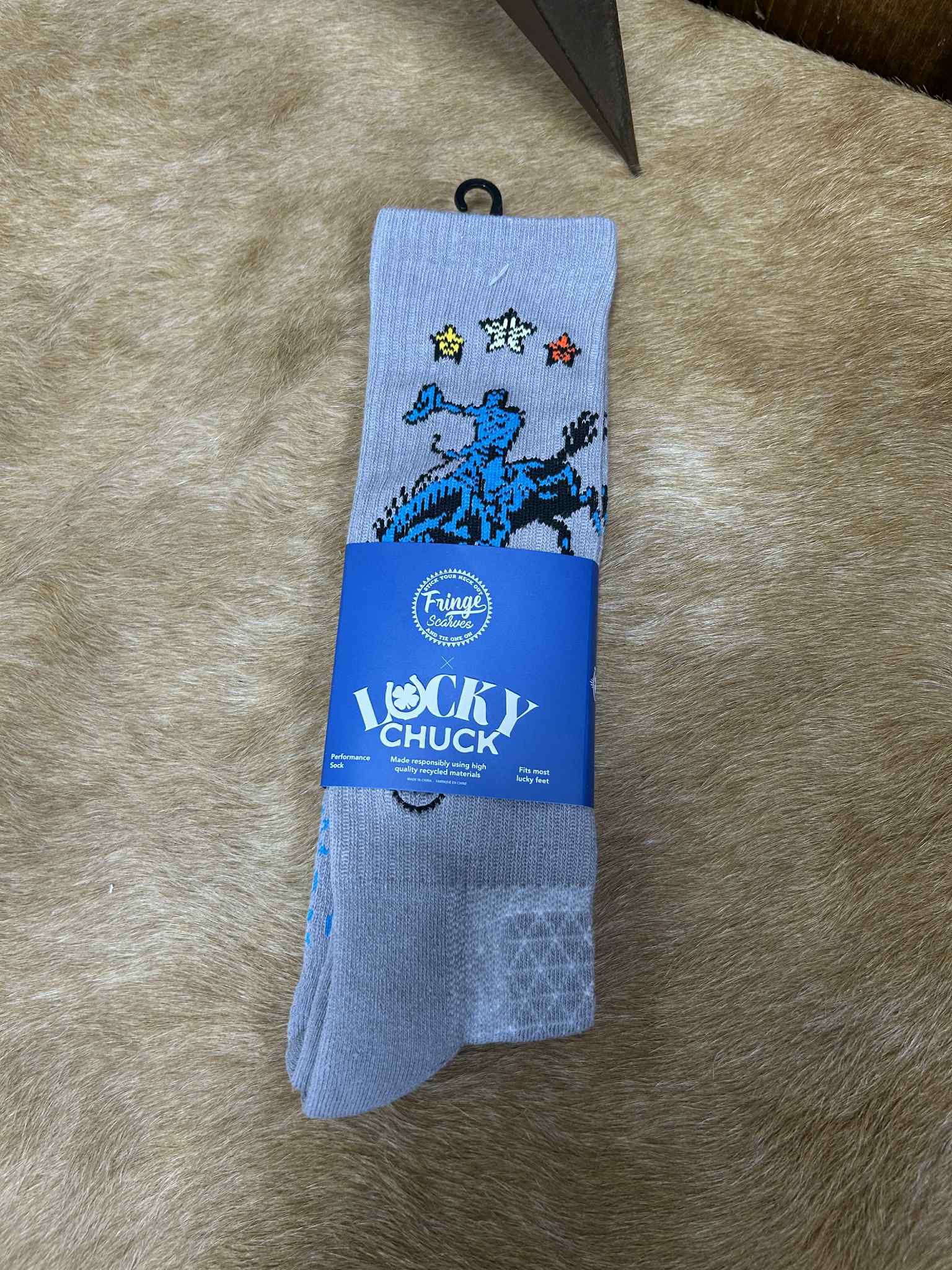 Lucky Chuck Socks-Socks-Lucky Chuck Brand-Lucky J Boots & More, Women's, Men's, & Kids Western Store Located in Carthage, MO