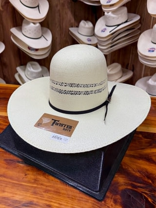 Twister Open Crown Bangora 4 1/2" Straw Hat