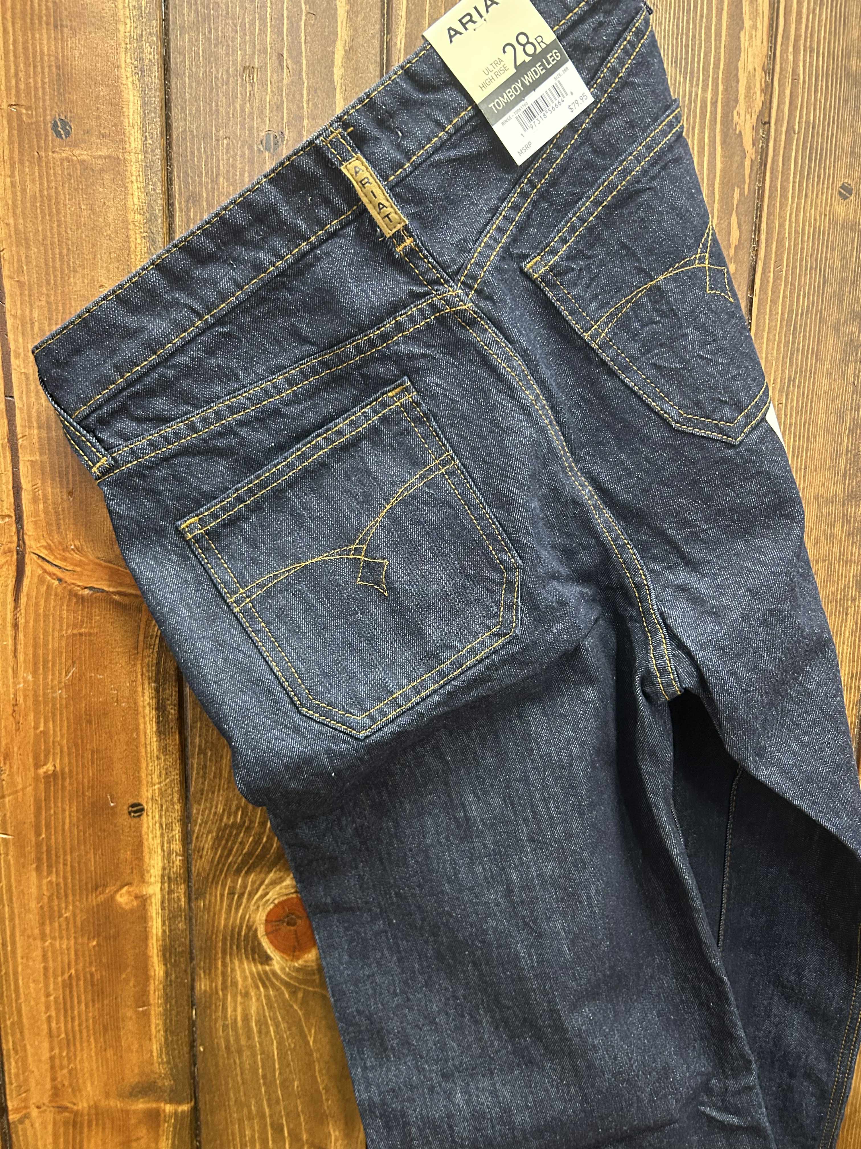 Women's Ariat Utility Ultra High Rise Tomboy Wide Leg Jean-Women's Denim-Ariat-Lucky J Boots & More, Women's, Men's, & Kids Western Store Located in Carthage, MO