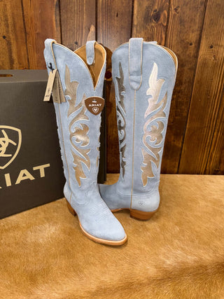 Women's Ariat Clarabelle Baby Blue Suede Boot