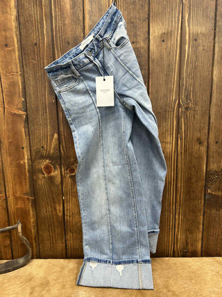 Hidden Nicki Mid Rise Extra Wide Leg Jean-Women's Denim-HIDDEN-Lucky J Boots & More, Women's, Men's, & Kids Western Store Located in Carthage, MO
