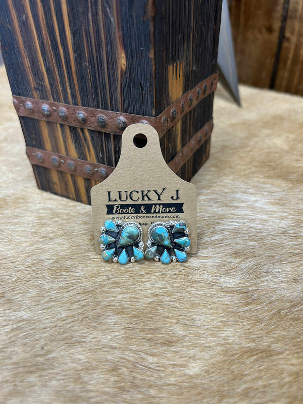 Piper Earrings-Earrings-LJ Turquoise-Lucky J Boots & More, Women's, Men's, & Kids Western Store Located in Carthage, MO