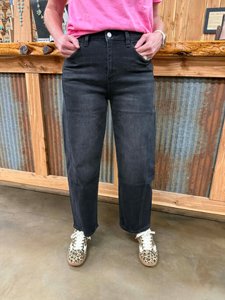 Women's Vervet Hannah High Rise Barrel Jean-Women's Denim-Flying Monkey-Lucky J Boots & More, Women's, Men's, & Kids Western Store Located in Carthage, MO