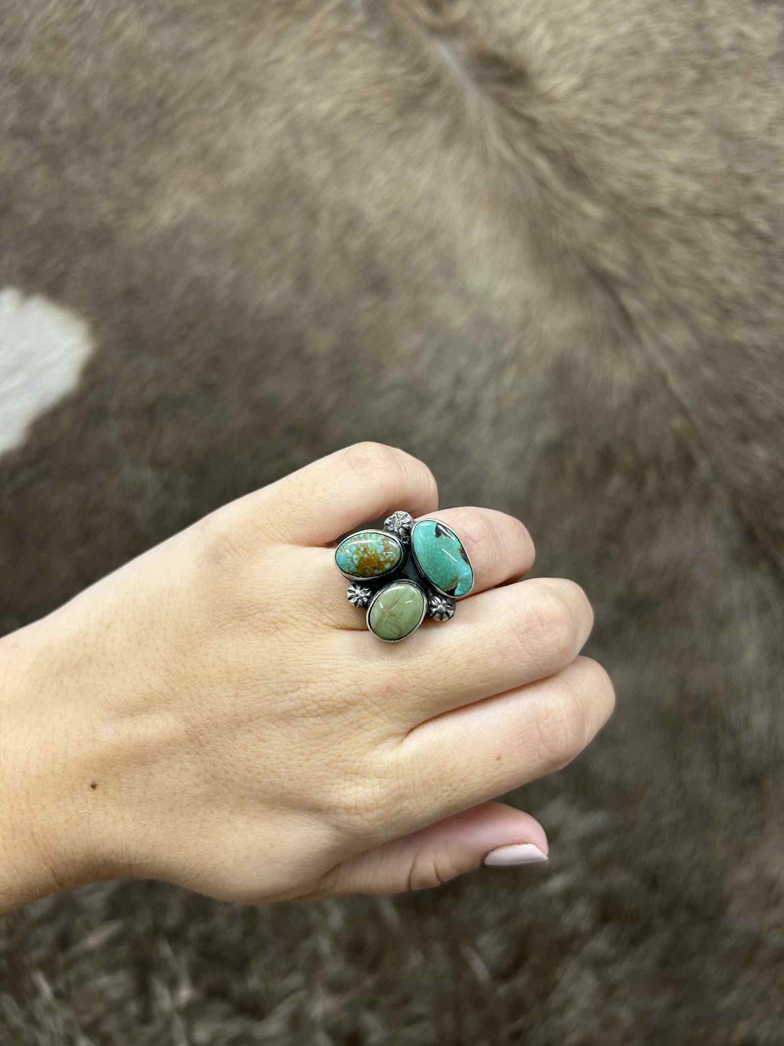 Rayne Ring-Rings-LJ Turquoise-Lucky J Boots & More, Women's, Men's, & Kids Western Store Located in Carthage, MO