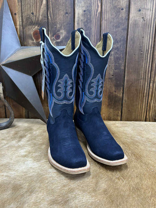 Women's R. Watson Dark Blue Roughout Boot-Women's Boots-R. Watson-Lucky J Boots & More, Women's, Men's, & Kids Western Store Located in Carthage, MO