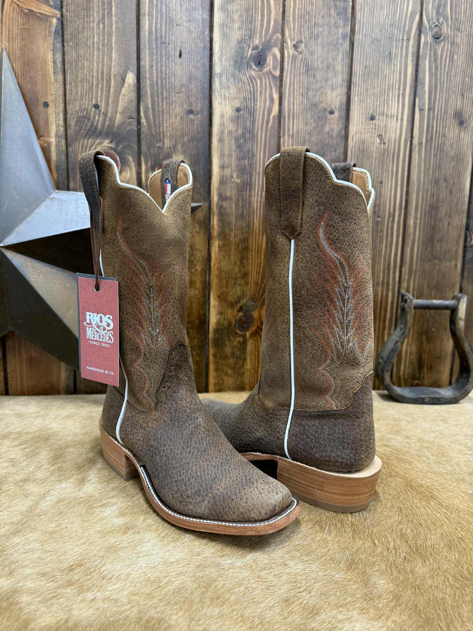 Men's Rios of Mercedes Boar Havanah Boot-Men's Boots-Rios of Mercedes-Lucky J Boots & More, Women's, Men's, & Kids Western Store Located in Carthage, MO