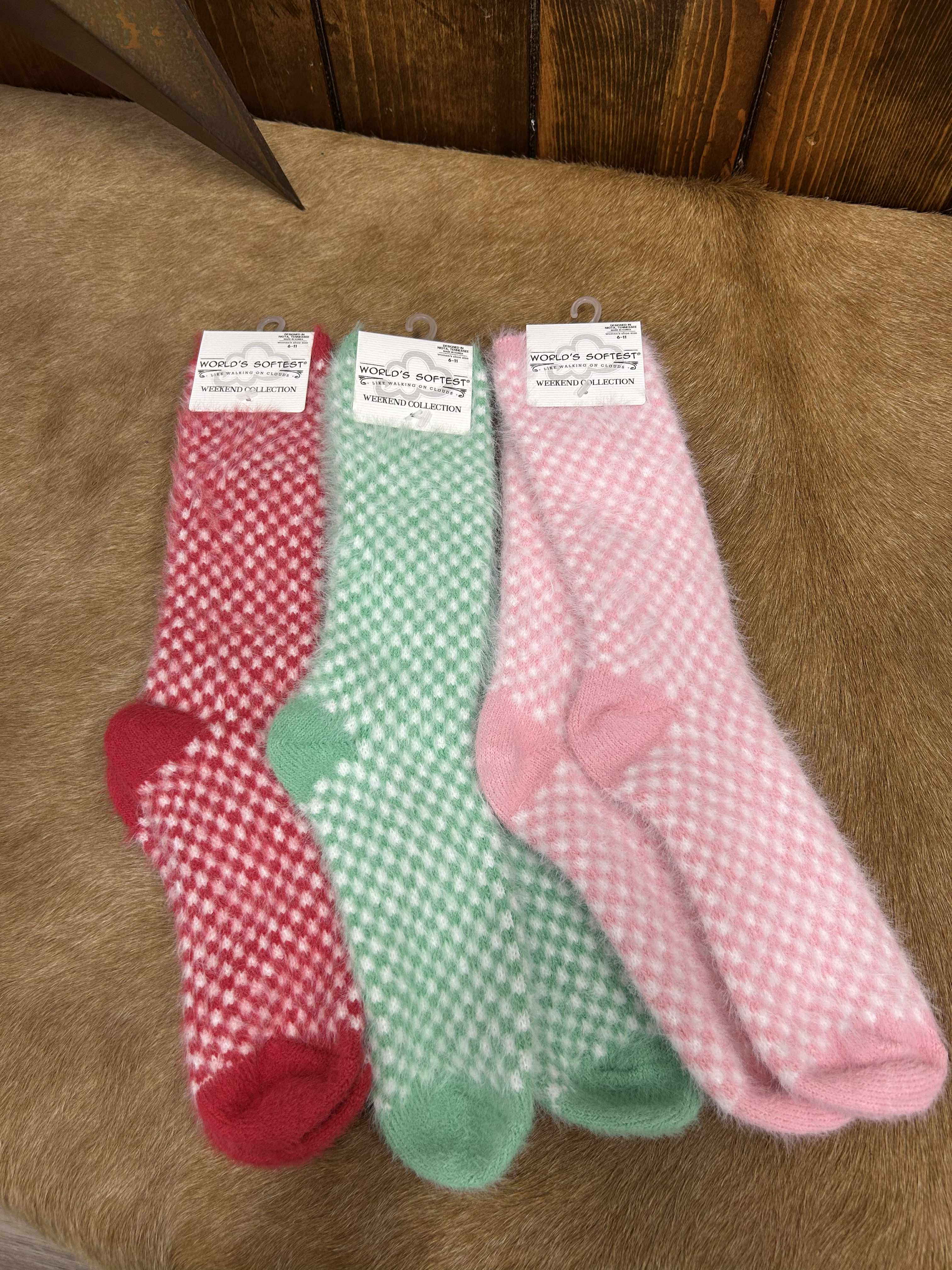 Weekend Collection Soft Crew Socks-Socks-World's Softest Socks-Lucky J Boots & More, Women's, Men's, & Kids Western Store Located in Carthage, MO